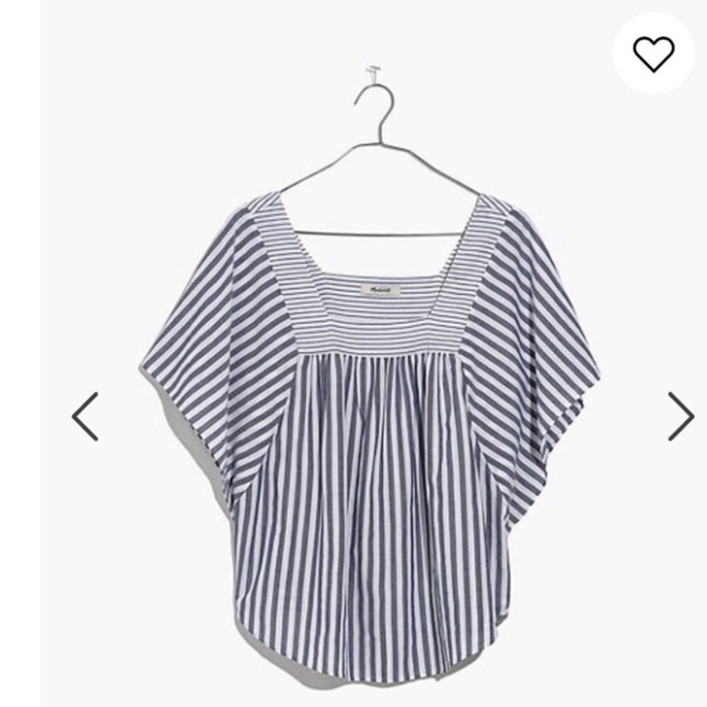 Madewell butterfly top in stripe play